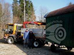 Unser neues Gelände - Aufbauarbeiten