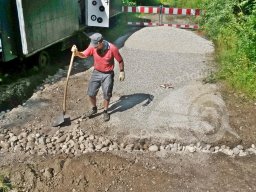 Unser neues Gelände - Aufbauarbeiten